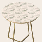 Vintage palm tree beach house pattern Side Table Gallery Image 2