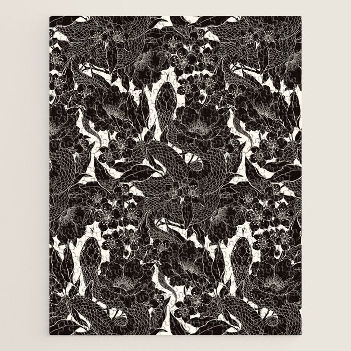 Enchanted Snake Block Print Jigsaw Puzzle Gallery Image 1