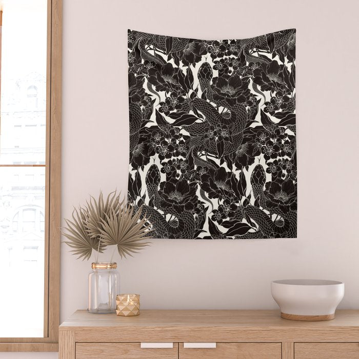 Enchanted Snake Block Print Wall Tapestry Gallery Image 2