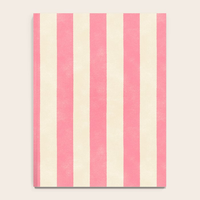 Cabana Stripe - pink & cream Notebook Gallery Image 4