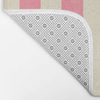 Cabana Stripe - pink & cream Bath Mat Gallery Image 2