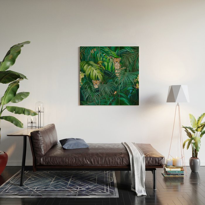 Jungle Cheetah Prints Wood Wall Art Gallery Image 2