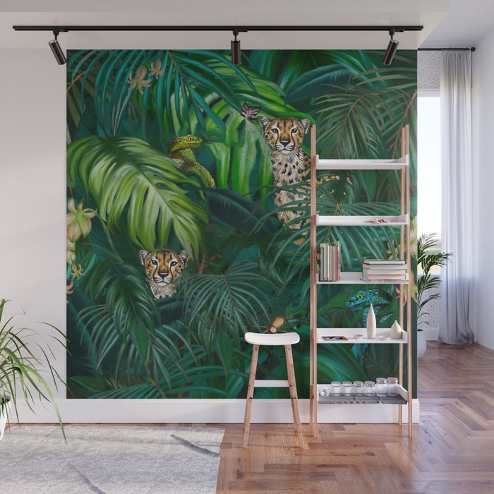 Jungle Cheetah Prints Wall Mural Gallery Image 1
