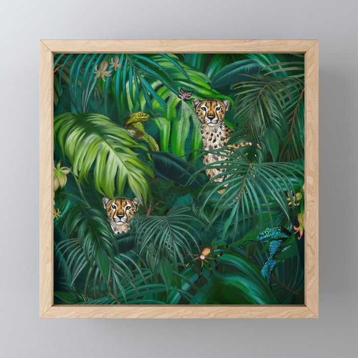 Jungle Cheetah Prints Mini Art Print Gallery Image 1