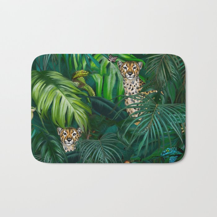 Jungle Cheetah Prints Bath Mat Gallery Image 1