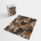 LEOPARD AND FLORAL NIGHT PATTERN Jigsaw Puzzle Gallery Image 2