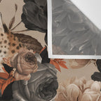 LEOPARD AND FLORAL NIGHT PATTERN Wall Tapestry Gallery Image 3