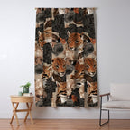 LEOPARD AND FLORAL NIGHT PATTERN Window Curtain Gallery Image 5