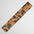 Black cheetah in sundial brown background  Table Runner Gallery Image 3