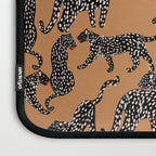 Black cheetah in sundial brown background  Laptop Sleeve Gallery Image 3