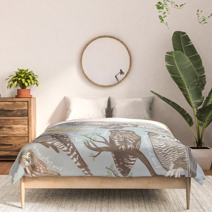 Owls Illustrated Chart Comforter Gallery Image 3