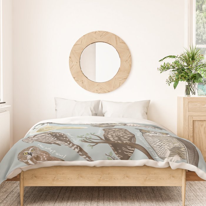 Owls Illustrated Chart Duvet Cover Gallery Image 3