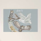 Owls Illustrated Chart Welcome Mat Gallery Image 1