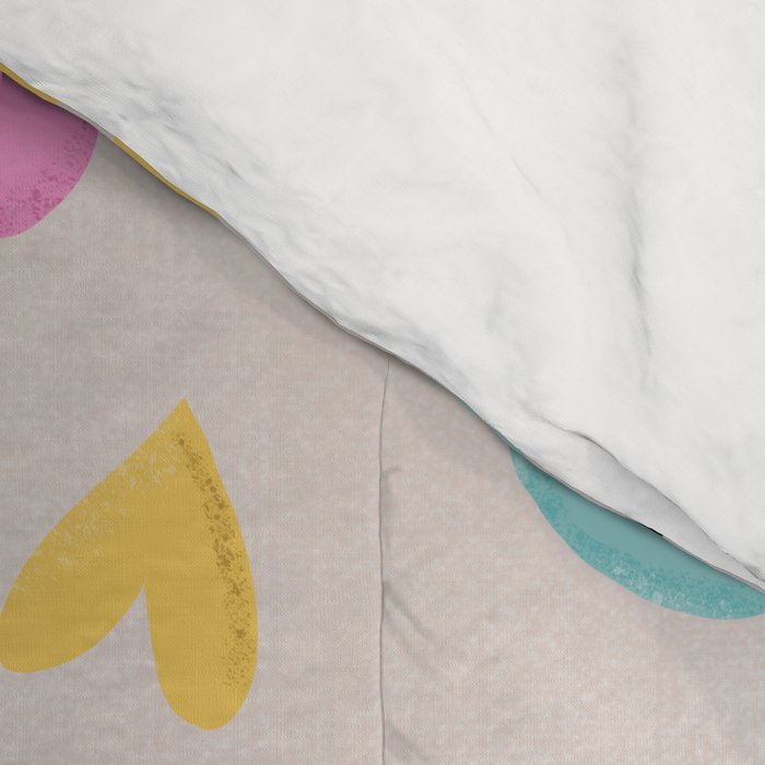 Pastel Nostalgic Doodles - Retro Teen Pattern Comforter Gallery Image 4