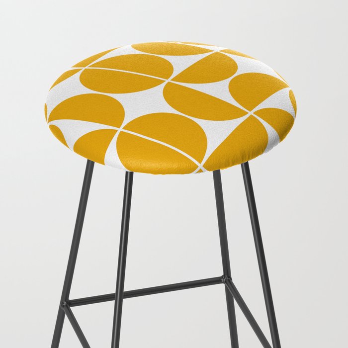 Mid Century Modern Geometric 04 Yellow Stool Gallery Image 2