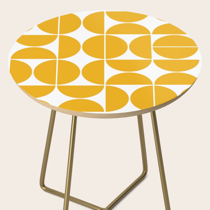 Mid Century Modern Geometric 04 Yellow Side Table Gallery Image 2