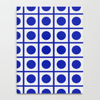 Bold Blue Dot Grid Retro Modern Pop Pattern on White Notebook Gallery Image 4