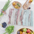 Marbled Stripes Luxury Rose Gold And Mint Glamour Cutting Board Gallery Image 2