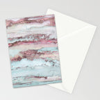Marbled Stripes Luxury Rose Gold And Mint Glamour Stationery Card Gallery Image 2