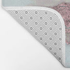 Marbled Stripes Luxury Rose Gold And Mint Glamour Bath Mat Gallery Image 2