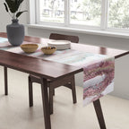 Marbled Stripes Luxury Rose Gold And Mint Glamour Table Runner Gallery Image 2