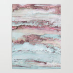Marbled Stripes Luxury Rose Gold And Mint Glamour Poster Gallery Image 4