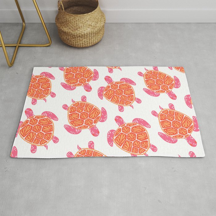 Sea Turtle - Melon Palette Rug Gallery Image 1