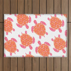 Sea Turtle - Melon Palette Outdoor Rug Gallery Image 1