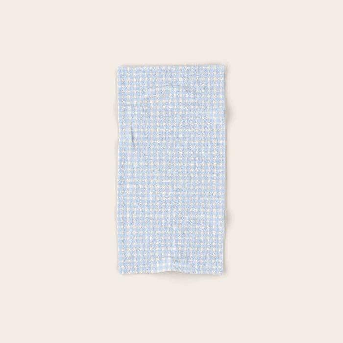 Blue White Gingham Check Bath Towel Gallery Image 1