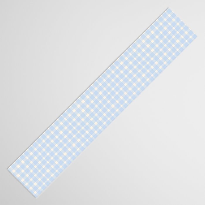 Blue White Gingham Check Table Runner Gallery Image 3