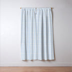 Blue White Gingham Check Window Curtain Gallery Image 3