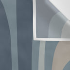 Minimal Mid-Century Modern Tiki Abstract Pattern in Neutral Blue Gray Tones Wall Tapestry Gallery Image 3