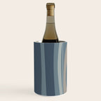 Minimal Mid-Century Modern Tiki Abstract Pattern in Neutral Blue Gray Tones Wine Chiller Gallery Image 3
