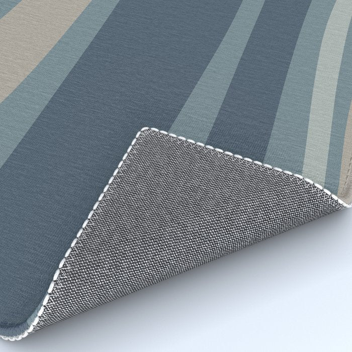 Minimal Mid-Century Modern Tiki Abstract Pattern in Neutral Blue Gray Tones Rug Gallery Image 4