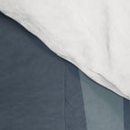 Minimal Mid-Century Modern Tiki Abstract Pattern in Neutral Blue Gray Tones Comforter Gallery Image 4