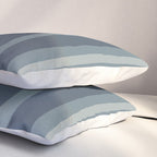 Minimal Mid-Century Modern Tiki Abstract Pattern in Neutral Blue Gray Tones Pillow Sham Gallery Image 3