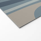 Minimal Mid-Century Modern Tiki Abstract Pattern in Neutral Blue Gray Tones Welcome Mat Gallery Image 2