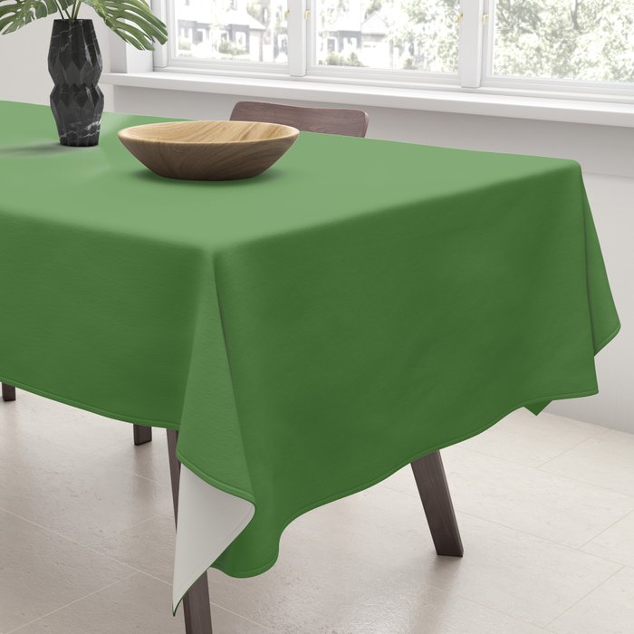 Kelly Green Solid Color Tablecloth Gallery Image 3
