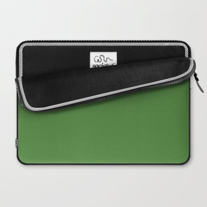 Kelly Green Solid Color Laptop Sleeve Gallery Image 2