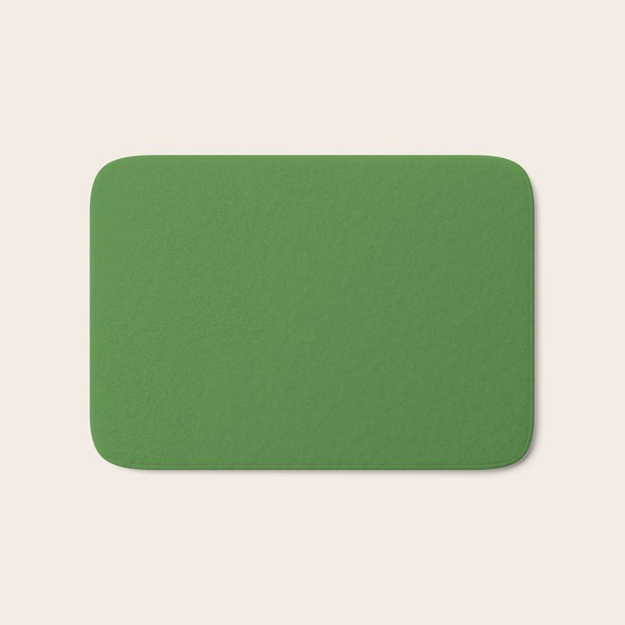 Kelly Green Solid Color Bath Mat Gallery Image 1