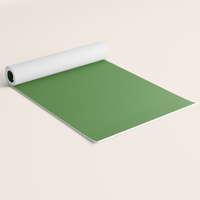 Kelly Green Solid Color Yoga Mat Gallery Image 2
