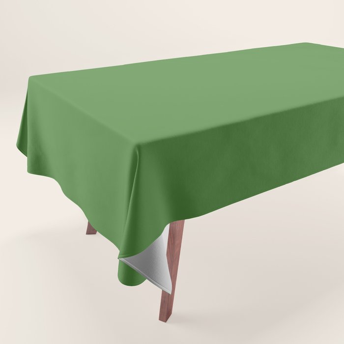 Kelly Green Solid Color Tablecloth Gallery Image 1