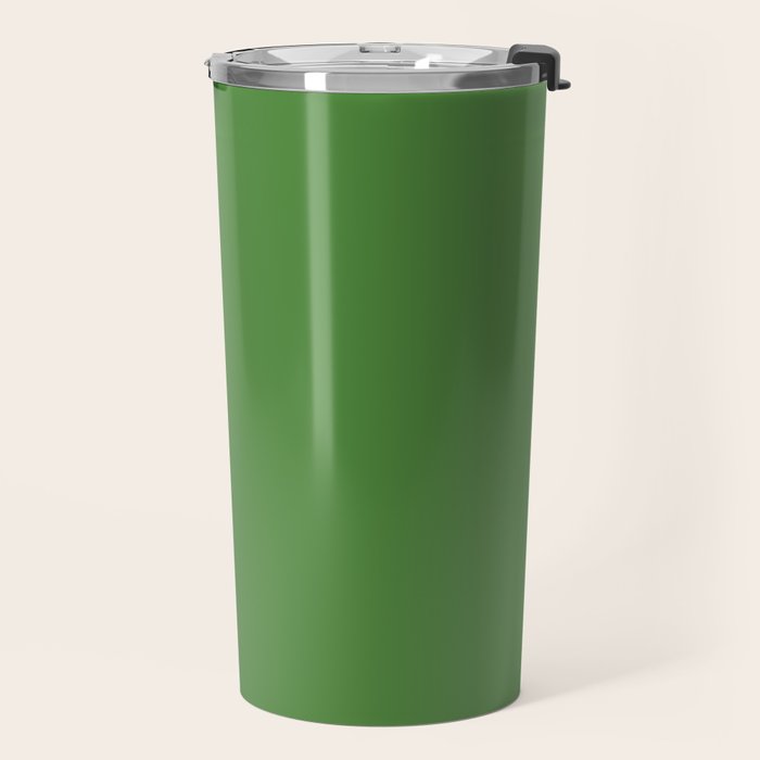 Kelly Green Solid Color Travel Mug Gallery Image 2