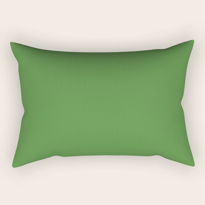 Kelly Green Solid Color Rectangular Pillow Gallery Image 2