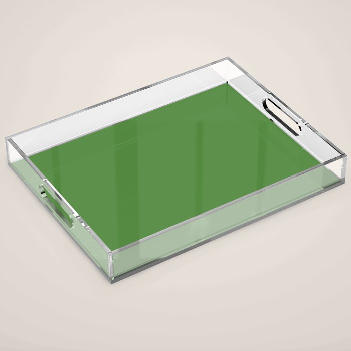 Kelly Green Solid Color Acrylic Tray Gallery Image 1