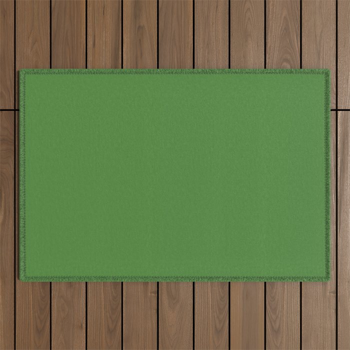 Kelly Green Solid Color Outdoor Rug Gallery Image 1