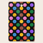 Funny colorful cartoon character face pattern Cutting Board Gallery Image 1