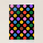 Funny colorful cartoon character face pattern Stationery Card Gallery Image 2