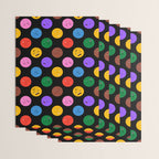 Funny colorful cartoon character face pattern Wrapping Paper Gallery Image 3