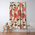 Chinese Tigers Retro Floral Pattern Window Curtain Gallery Image 5